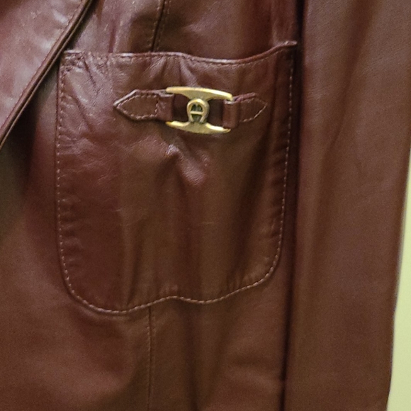 Vintage Genuine Leather Etienne Aigner Blazer - Picture 2 of 11